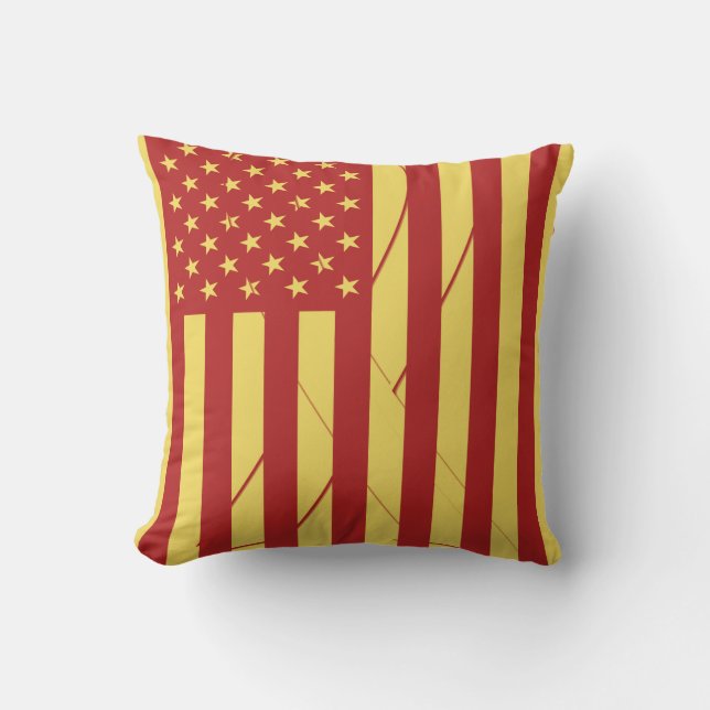 Drapeau des États-Unis Coussin Vintage (Recto)
