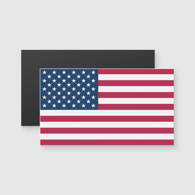 Drapeau des États-Unis d'Amérique carte magnétique (Devant / Derrière)