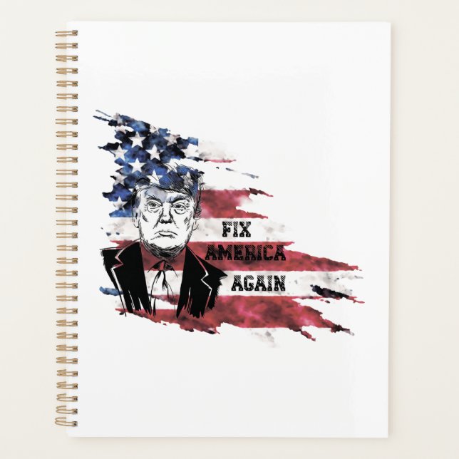 Drapeau des Etats-Unis.Donald Trump. (Devant)