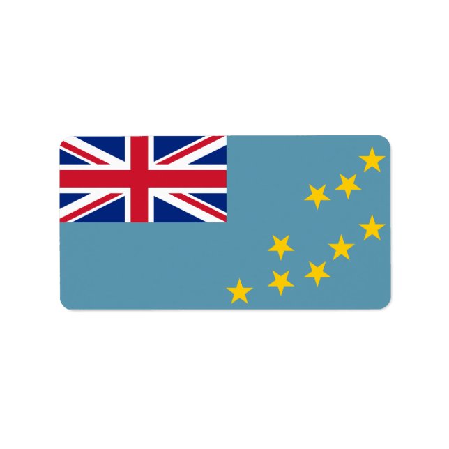 Drapeau des Étiquettes de Tuvalu (Devant)