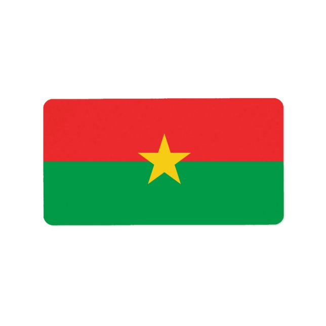 Drapeau des Étiquettes du Burkina Faso (Devant)