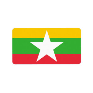 Drapeau des Étiquettes du Myanmar