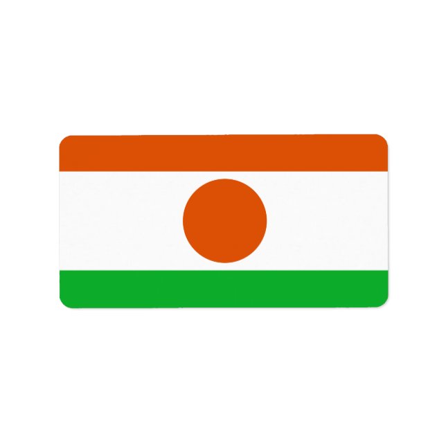 Drapeau des Étiquettes nigériens (Devant)