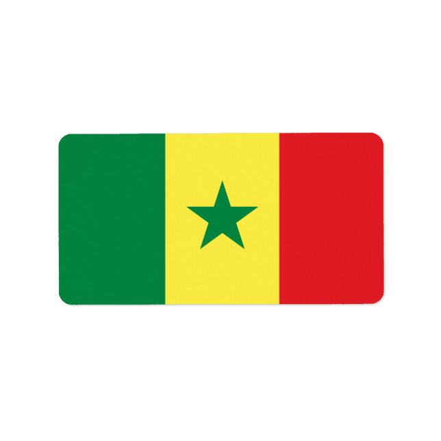 Drapeau des Étiquettes sénégalais (Devant)