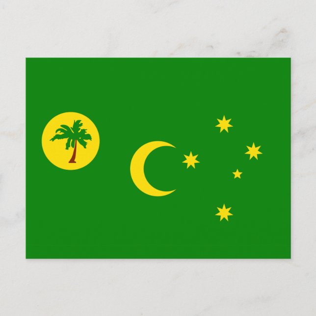 Drapeau des îles Cocos Keins Carte postale (Devant)