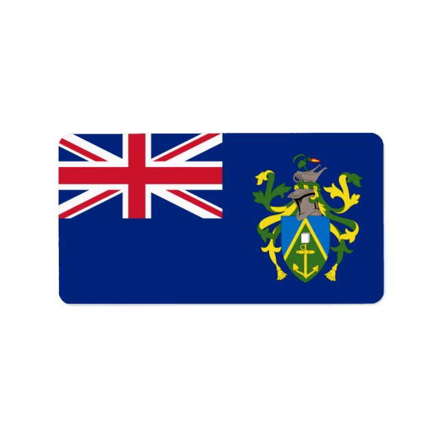 Drapeau des îles Pitcairn  Étiquettes (Devant)
