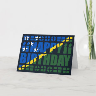 Drapeau des Îles Salomon Carte d'anniversaire