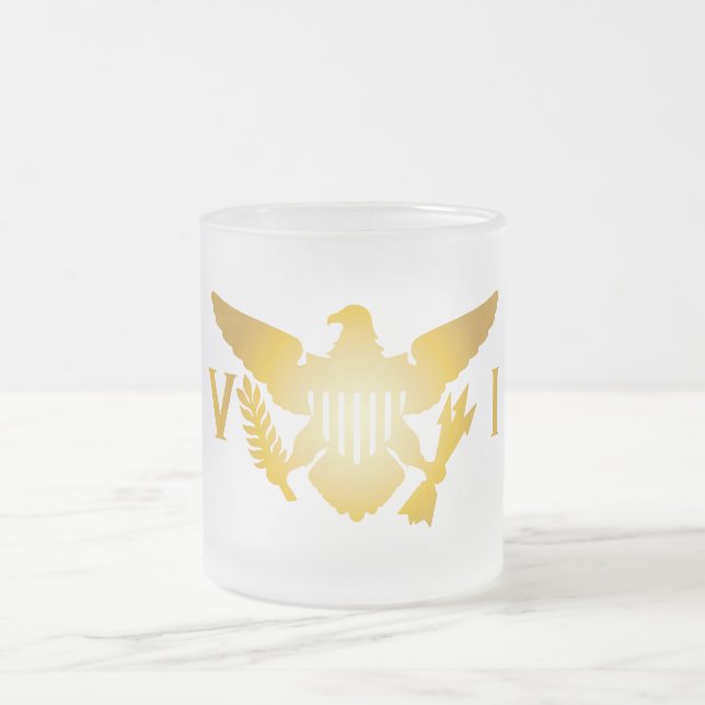 Drapeau des îles Vierges de l'or Mug givré (Centre)