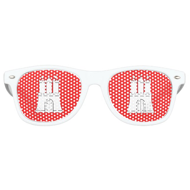 Drapeau des lunettes de soleil rétro de Hambourg (Devant)