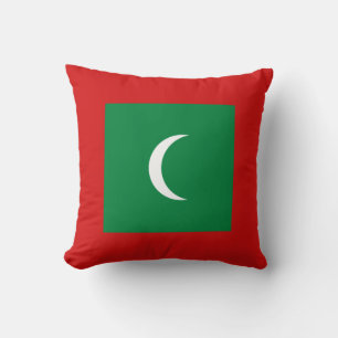 Drapeau des Maldives x Drapeau Coussin