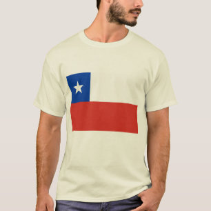 Drapeau des T-shirts du Chili, boutons,