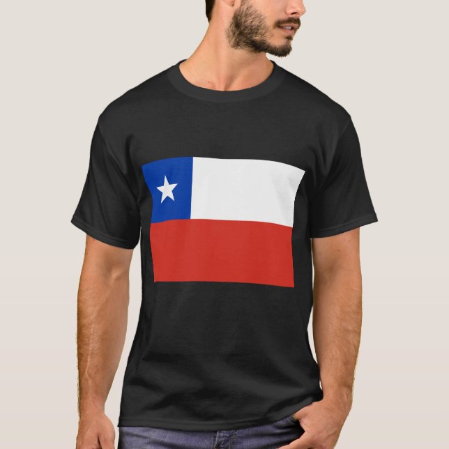 Drapeau des T-shirts du Chili, boutons, (Devant)