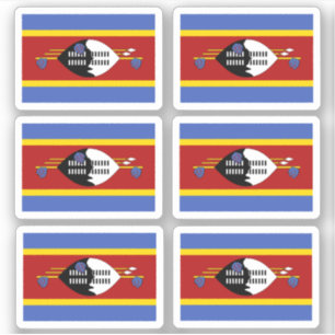 Drapeau d'Eswatini - une collection Sticker