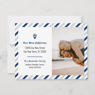 Drapeau d'État bleu Nous avons déplacé Striped Mov