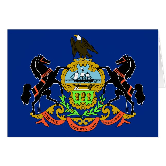 Drapeau d'état de la Pennsylvanie (Devant horizontal)