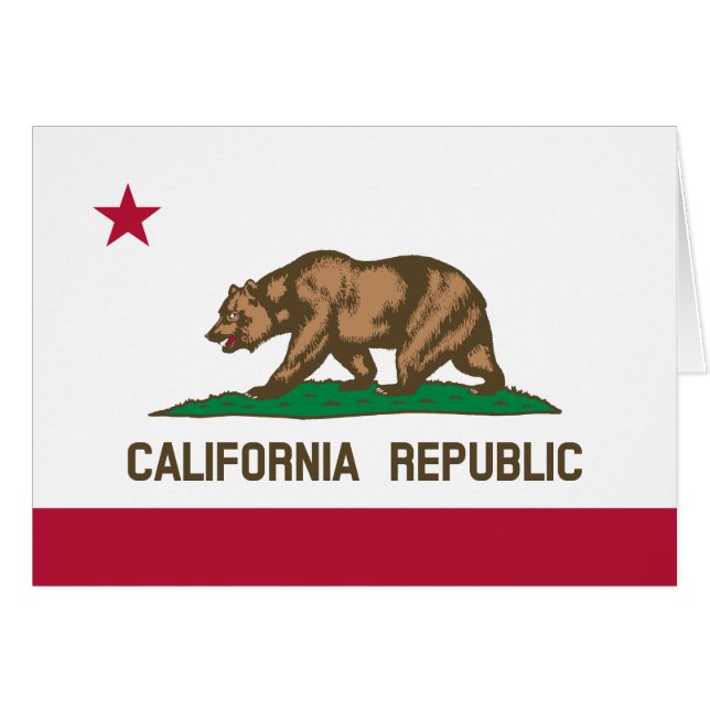 Drapeau d'État de la République de Californie (Devant horizontal)