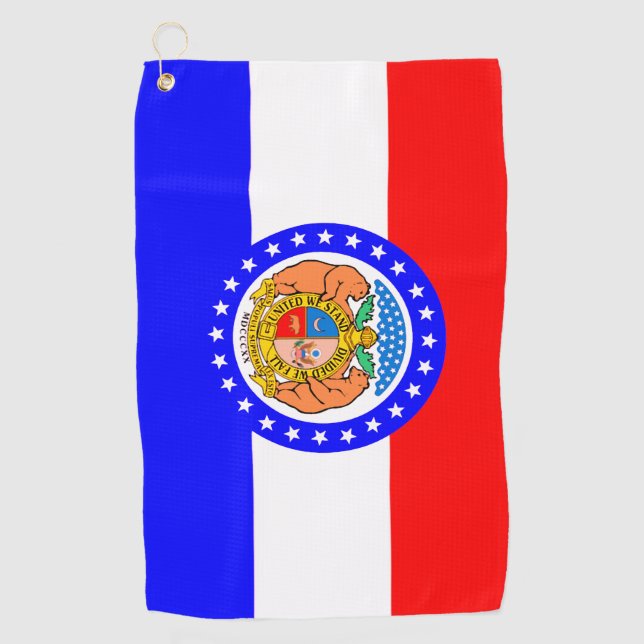 Drapeau d'Etat de la serviette de golf du Missouri (Devant)