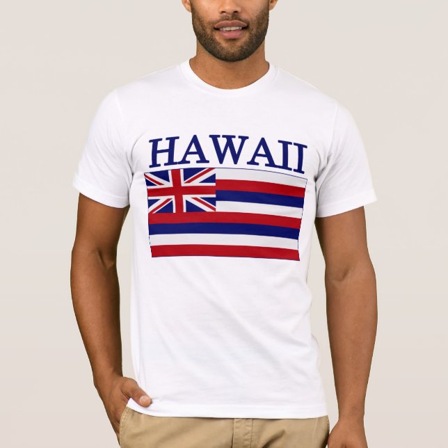 Drapeau d'Etat d'Hawaii T-shirt Bella Canvas (Devant)