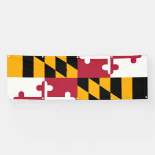 Drapeau d'état du Maryland Bannière de déco élégan