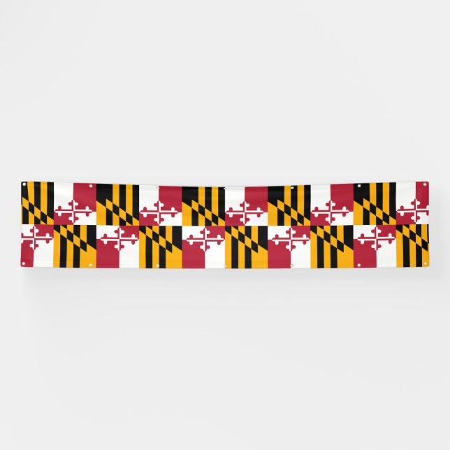 Drapeau d'État du Maryland Bannière de décoration  (Horizontal)