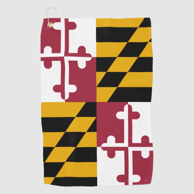 Drapeau d'état du Maryland Serviette de golf (Devant)