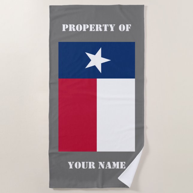 Drapeau d'état du Texas serviette de plage personn (Devant)