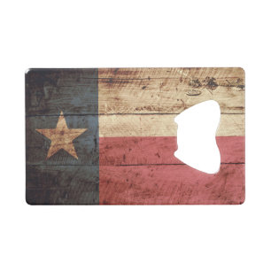 Drapeau d'état du Texas sur le vieux grain en boi