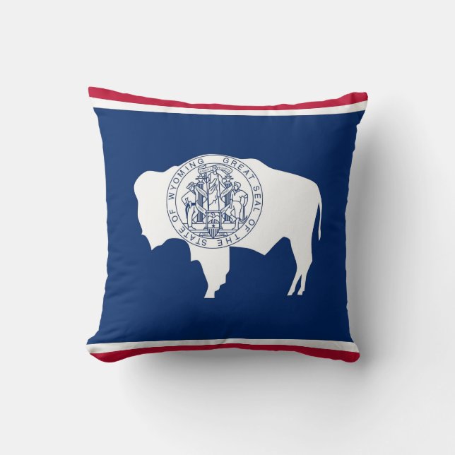 Drapeau d'État du Wyoming Coussin américain MoJo (Recto)