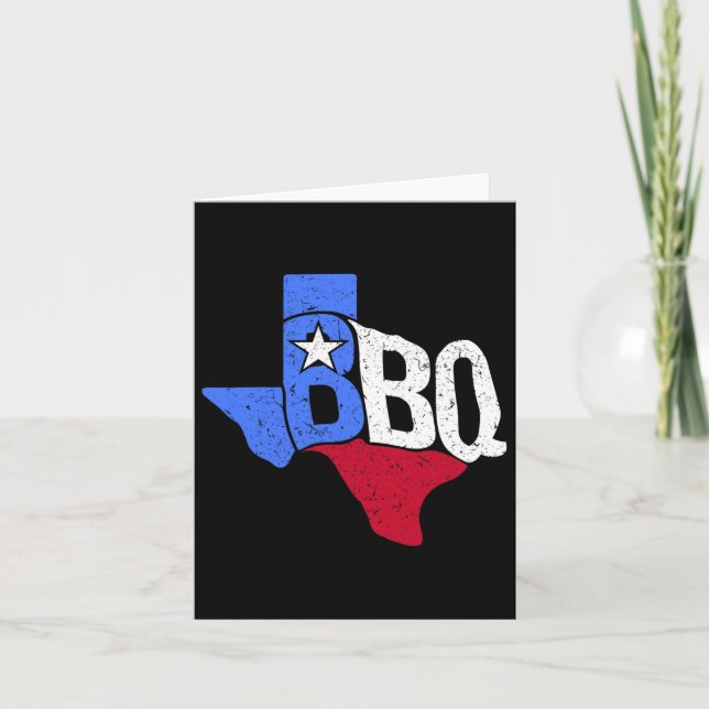 Drapeau D'État Et Carte Du Bbq Texas (Devant)