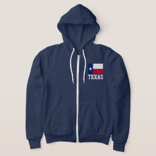 Drapeau d'état Texas sweat - shirt à capuche zippé