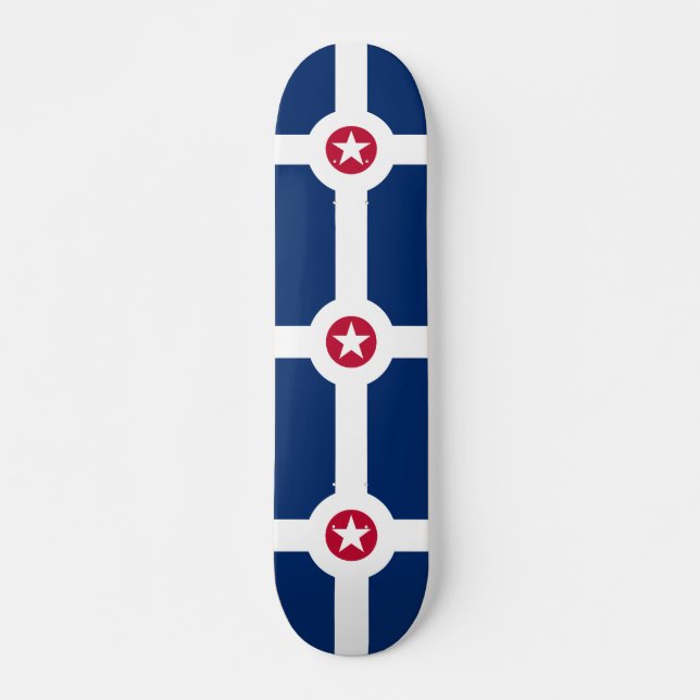 Drapeau d'Indianapolis, Indiana Skateboard (Devant)