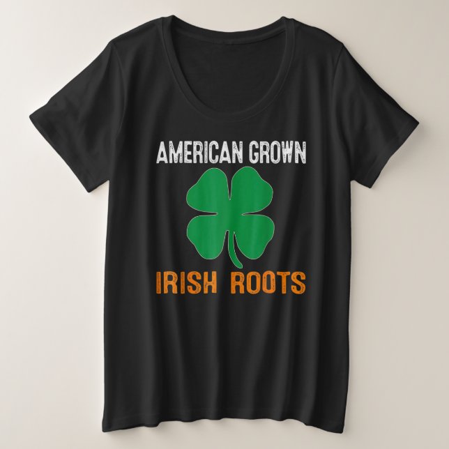 Drapeau d'Irlande aux racines irlandaises cultivée (Design devant)