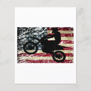 Drapeau Dirt Vélo USA Drapeau T-Shirt Motocross Dr