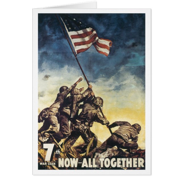 Drapeau d'Iwo Jima soulevant le cru de graphique (Devant)