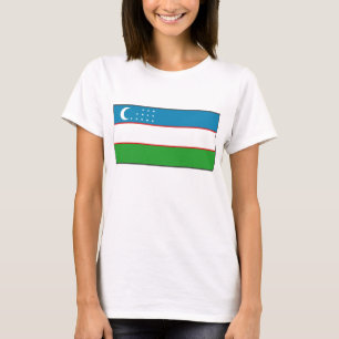 Drapeau d'Ouzbékistan x Carte T-shirt