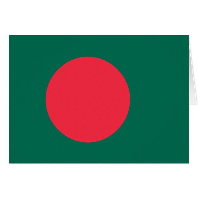 Drapeau du Bangladesh ; Bangladais ; (Devant Horizontal)
