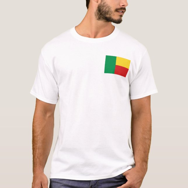 Drapeau du Bénin et T-shirt de carte (Devant)