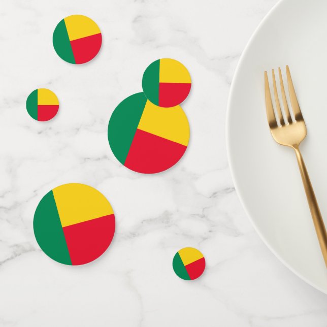 Drapeau du Bénin Table Confetti (Groupe)