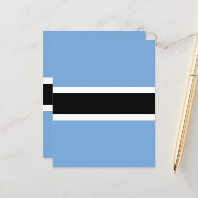 Drapeau du Botswana (Devant/Arrière en situation)