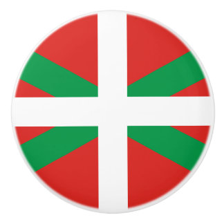 Drapeau du bouton en céramique de pays Basque