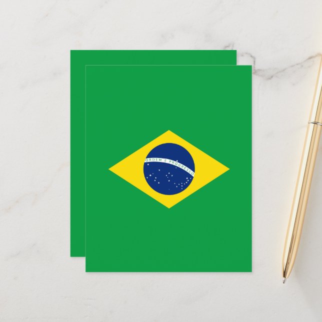 Drapeau du Brésil (Devant/Arrière en situation)