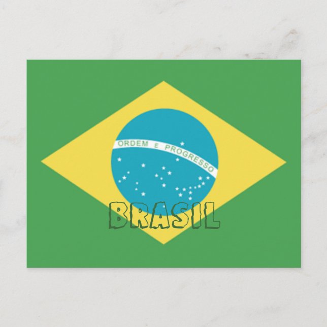 Drapeau du Brésil Carte postale (Devant)