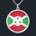 Drapeau du Burundi patriotique Collier plaqué arge<br><div class="desc">Drapeau patriotique du Burundi.</div>