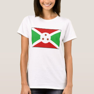 Drapeau du Burundi x Carte T-shirt