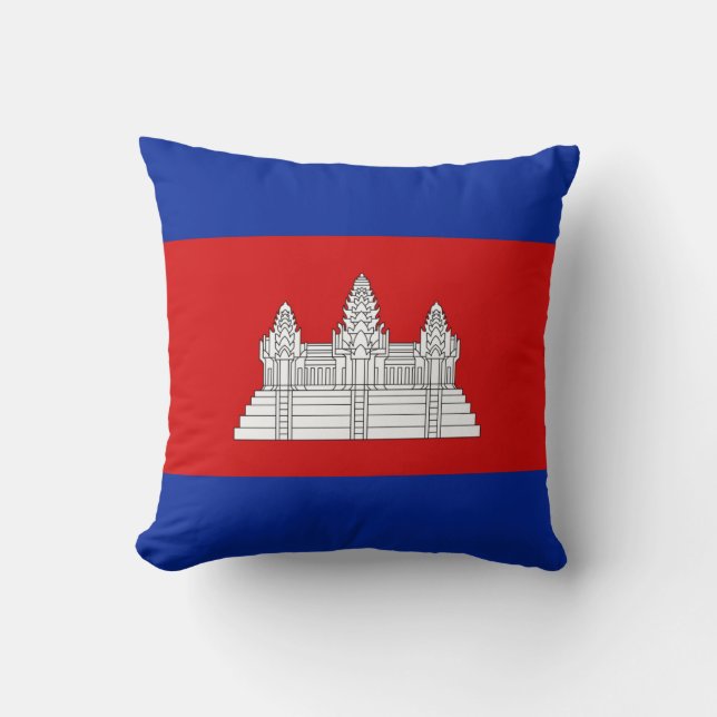 Drapeau du Cambodge x Coussin du drapeau (Recto)