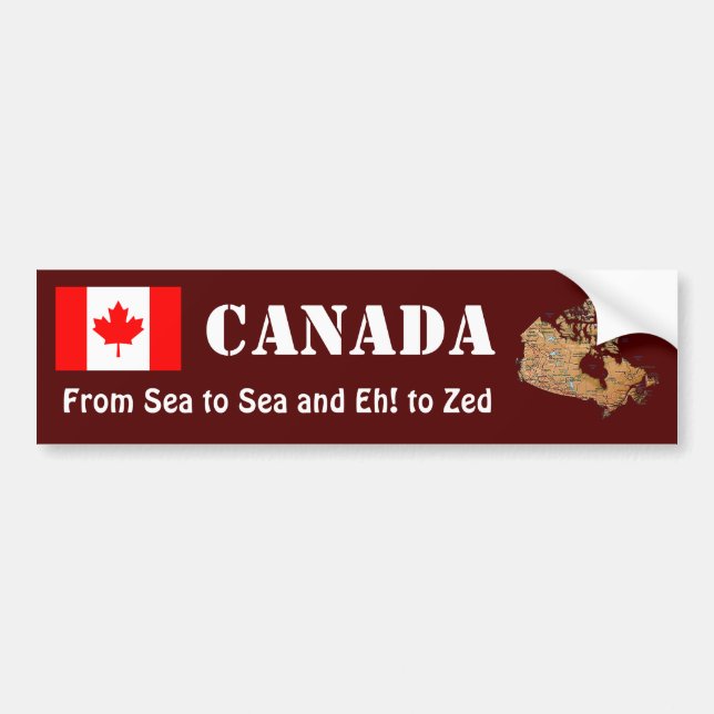 Drapeau du Canada + Sticker pare-chocs (Devant)