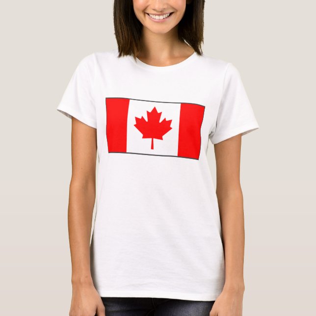 Drapeau du Canada x Carte T-shirt (Devant)