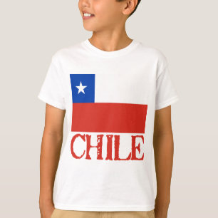 Drapeau du Chili avec les T-shirts nommés du