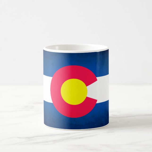 Drapeau du Colorado fade tasse de café (Centre)
