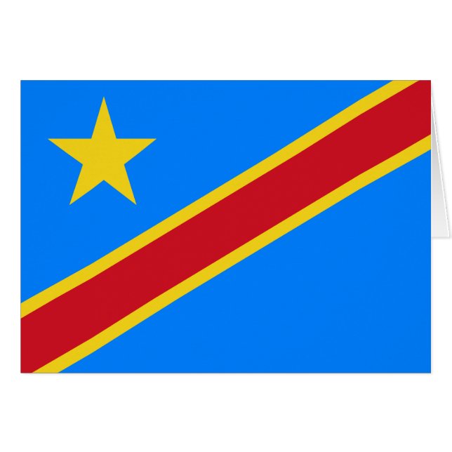 Drapeau du Congo Kinshasa (Devant horizontal)